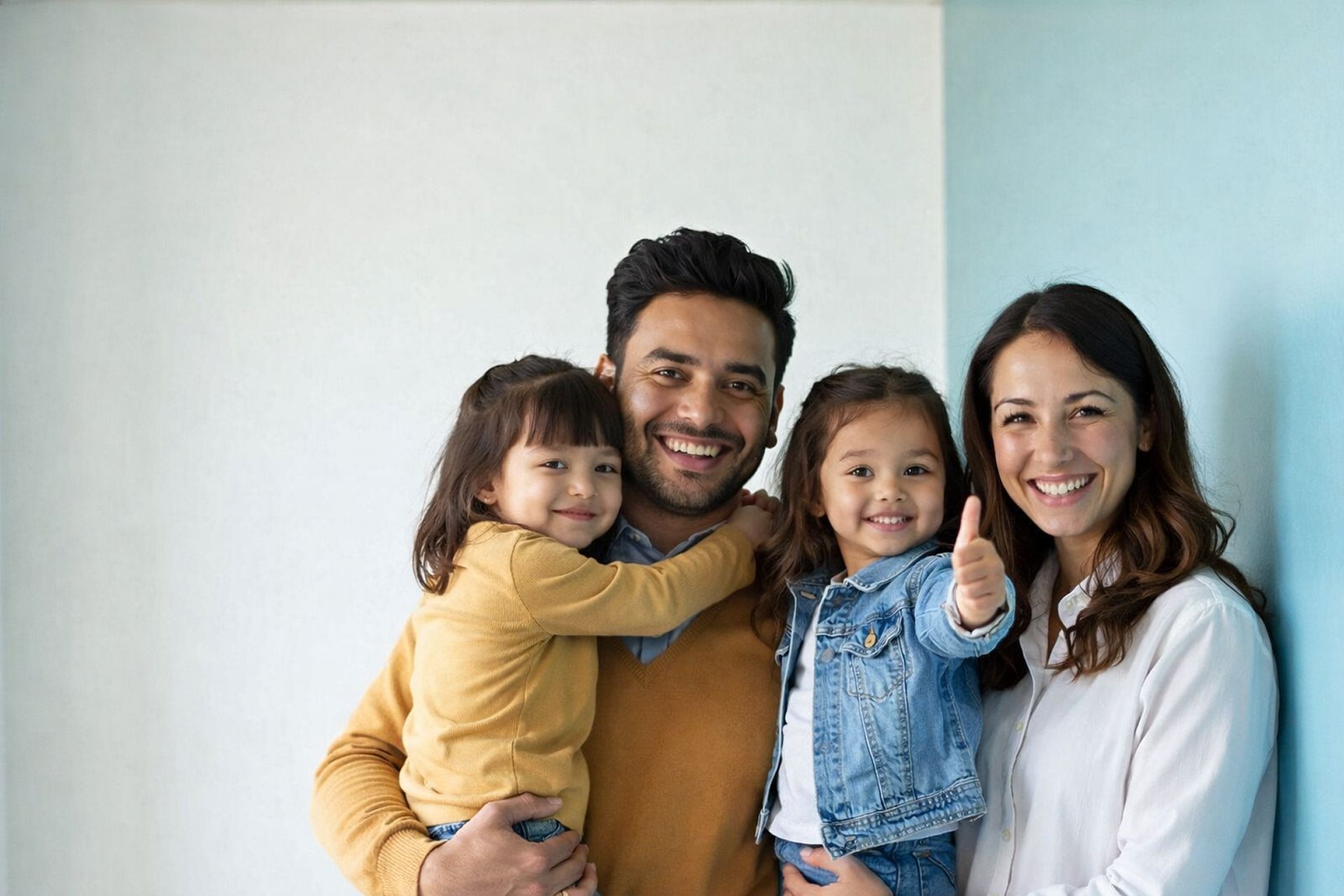 Familia protegida con seguros